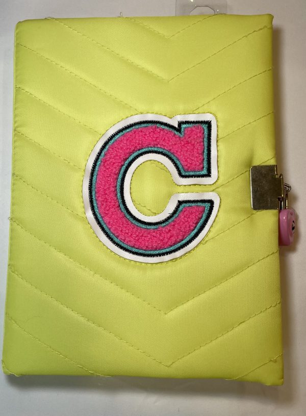 C INITIAL VARSITY ORANGE LOCK DIARY