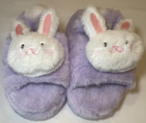 EASTER BUNNY FURRY SLIDE SLIPPERS