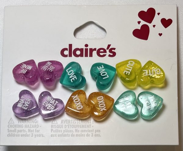 CONVERSATION HEART EARRINGS SET OF 6