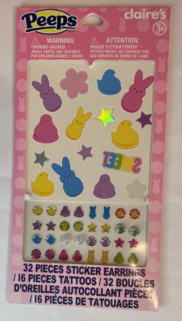 PEEPS EASTER STICK ON EARRING SET