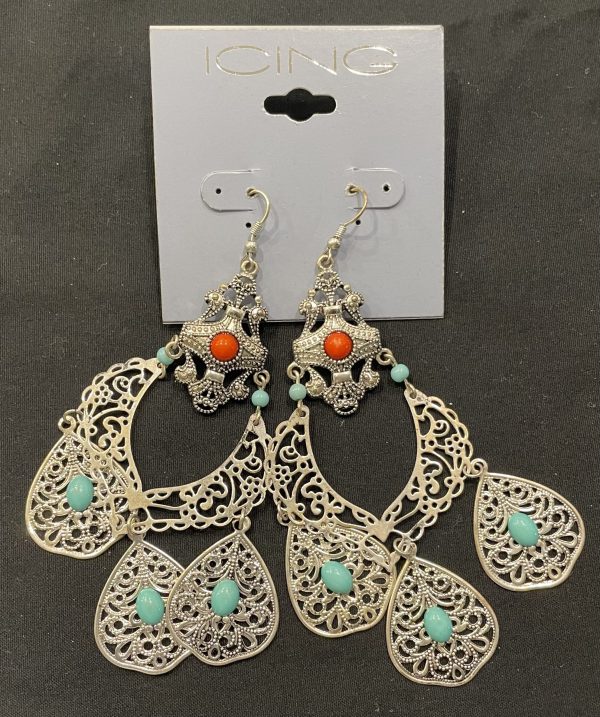 ANTIQUE SILVER BOHEMIAN STYLE EARRINGS