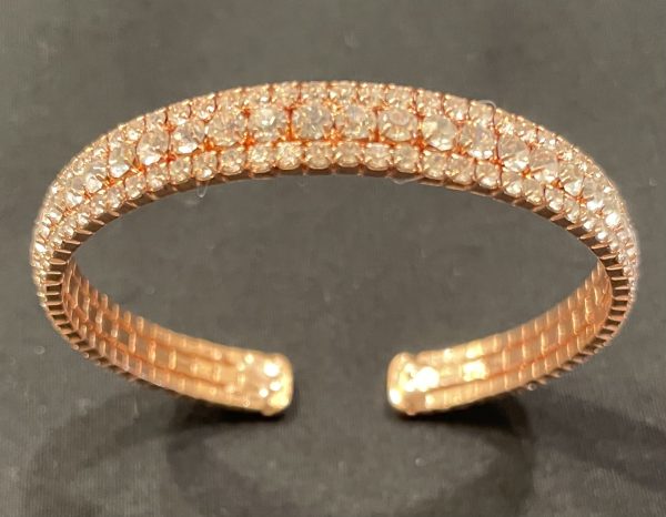 ROSE GOLD RHINESTONE FLEX BRACELET