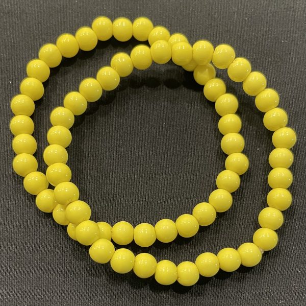 SET OF 2 YELLOW BEADED BRACELETS