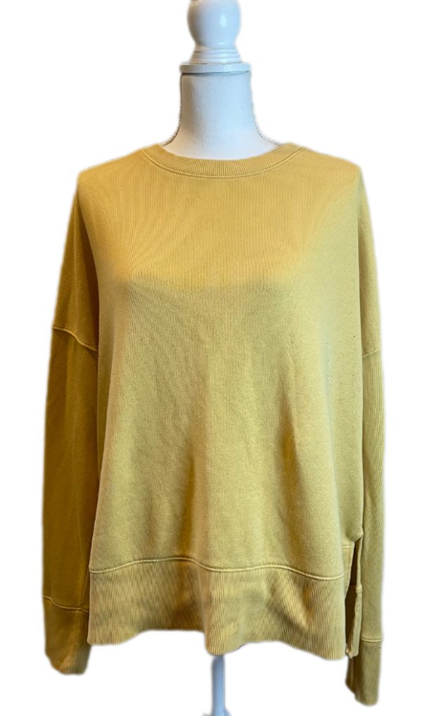 YELLOW LONG SLEEVED COTTON SWEATER