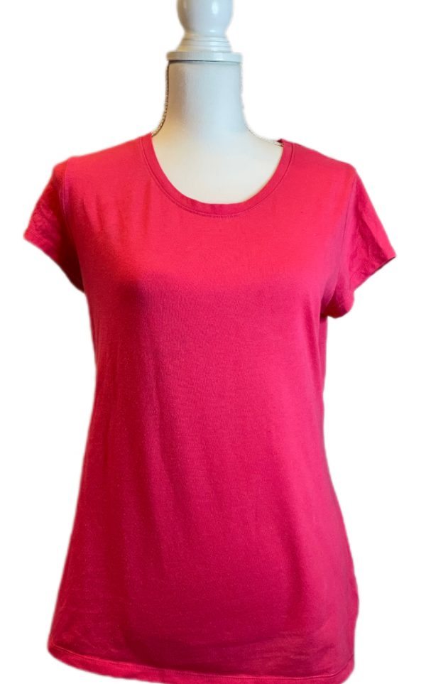 PINK COTTON SLIM FIT TEE