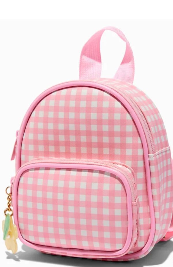 PINK GINGHAM MINI BACKPACK